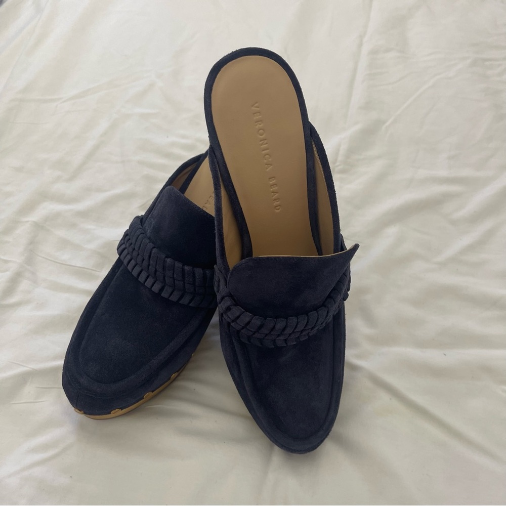 Veronica Beard Navy Clogs - Picture 2 of 14
